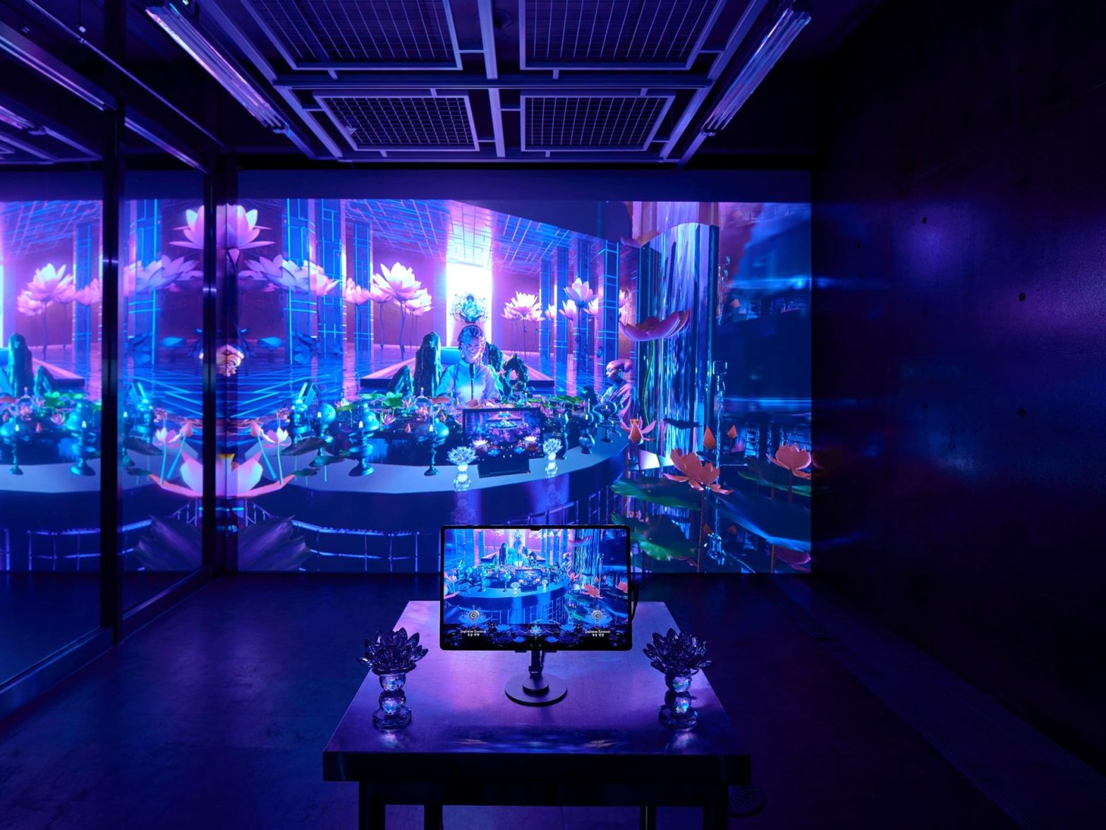 Installation image of Inhwa Yeom’s Innerveauty Spa, 2023, XR environment