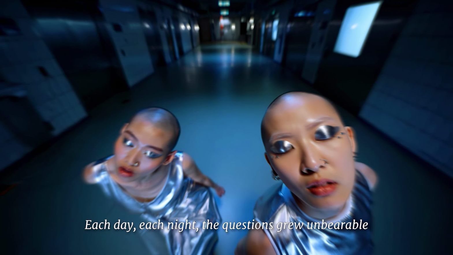 Still from Inhwa Yeom’s War Dance (2025), an AI-powered moving-image work inspired by Korean Bul-gae mythology and the optical phenomena of sundog and moondog